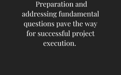 A Few Fundamental Questions Before Starting The Project!