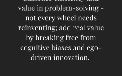 What Is The Value Of Reinventing The Wheel?