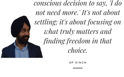 Embracing ‘I Do Not Need More!’